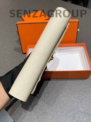 Hermès Kelly To Go Bag White Gold Epsom Leather Shoulder Clutch