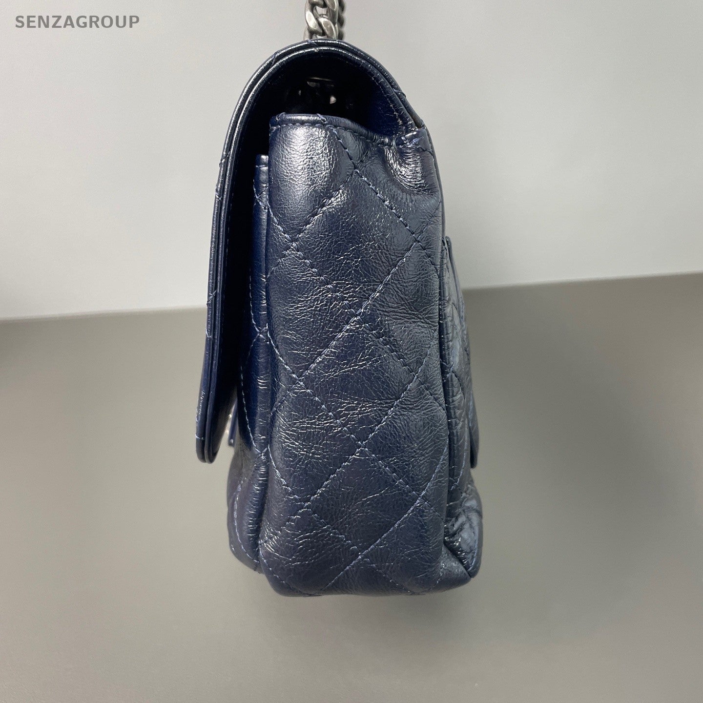 CHANEL Classic Flap Leboy Chain Shoulder bag Oil wax leather Deep Blue Women
