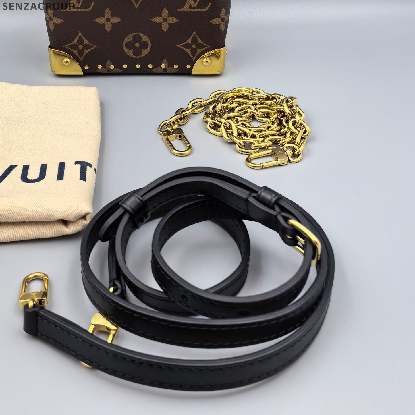 Louis Vuitton Monogram Camera Box Bag Brown Crossbody Shoulder Bag