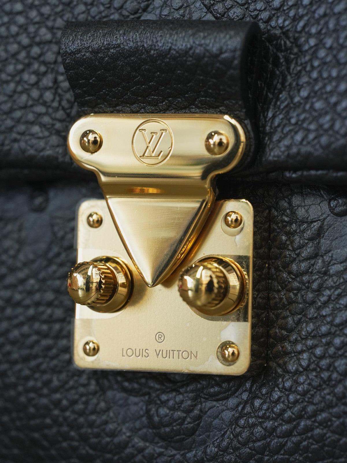 Louis Vuitton Black Monogram Empreinte NANO Madeleine Crossbody Handbag