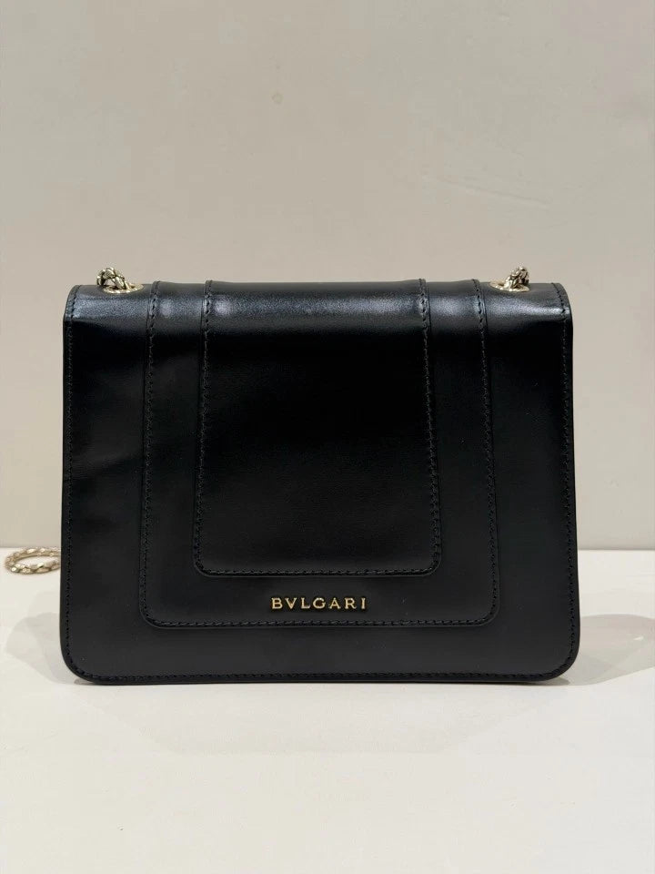 Bvlgari Leather Black Serpenti WOC Crossbody Bag For Women