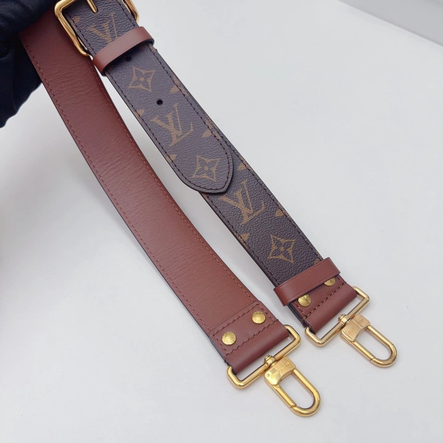 Louis Vuitton Papillon Trunk Chain Shoulder Crossbody Bag Brown Women
