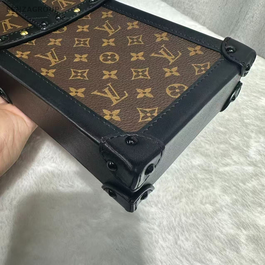 Louis Vuitton Monogram Trunk Black gold Shoulder bag Brown Women Classic