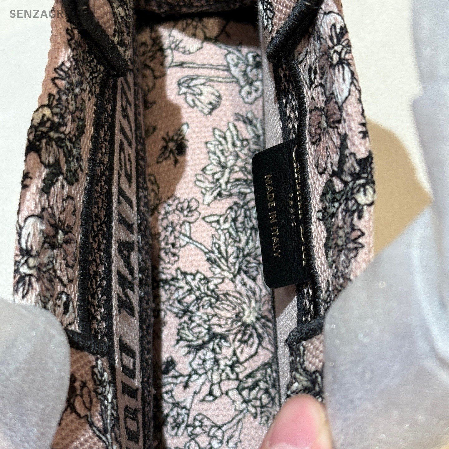 Christian Dior Flowers Calendar Allover Mini Tote Top Handle Bag Pink Women