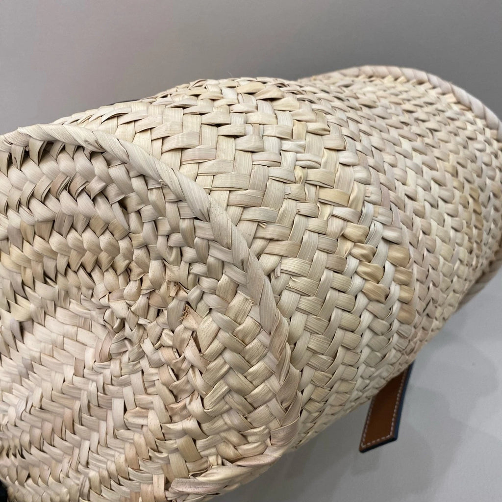 Loewe Medium Woven Straw Tote Shoulder Bag For Women