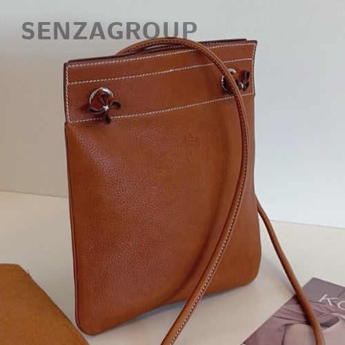 Hermes Aline Mini Crossbody Shoulder Bag Brown Silver Used Women Classic Fashion
