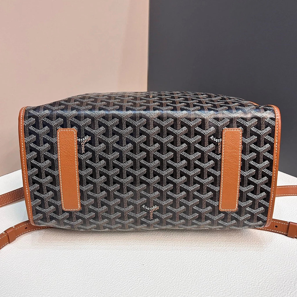 Excellent Goyard Saint Leger Monogram Canvas Backpack Black Silver Hardware
