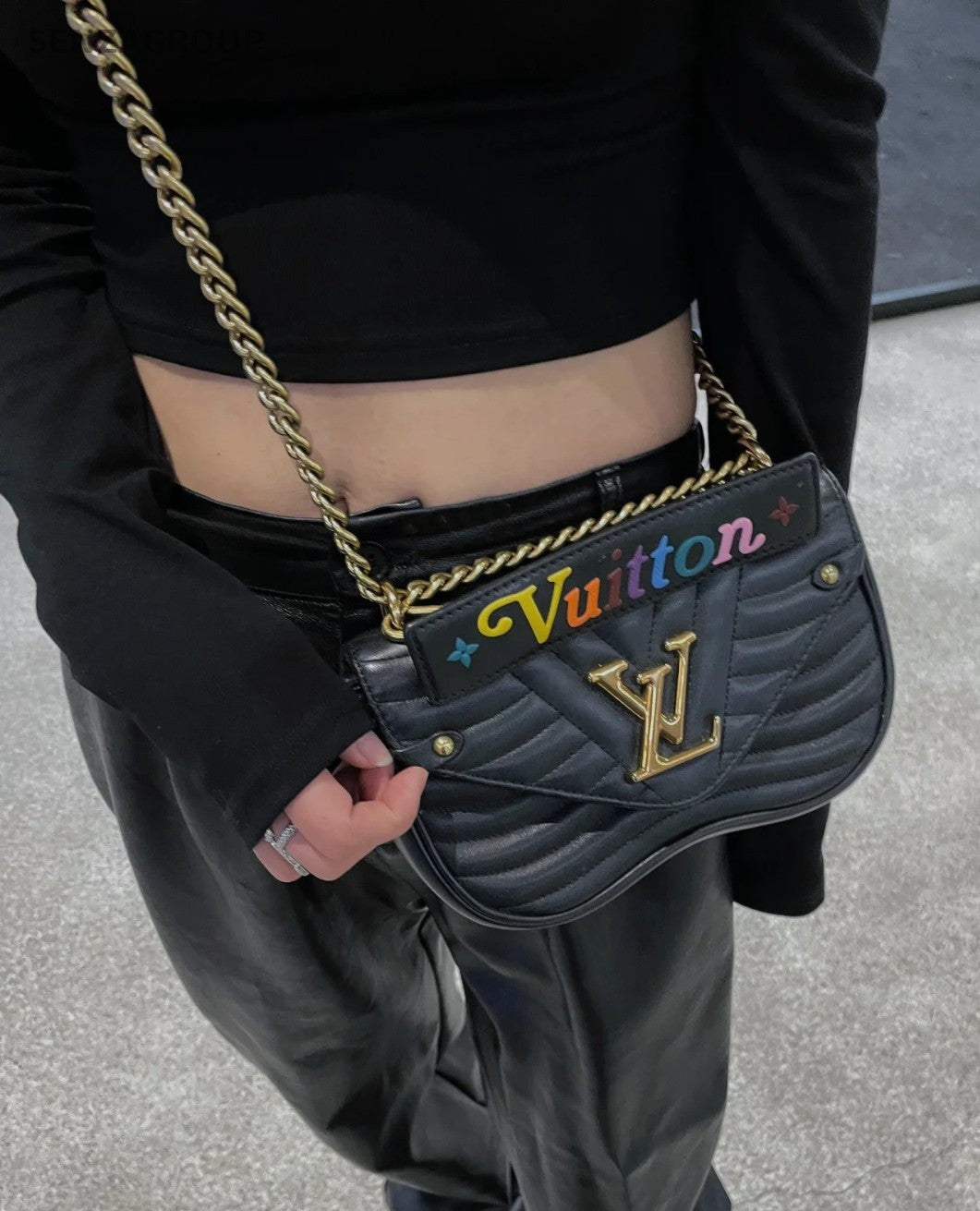 Louis Vuitton New wave PM Rainbow Logo Chain Strap Crossbody Shoulder bag Women
