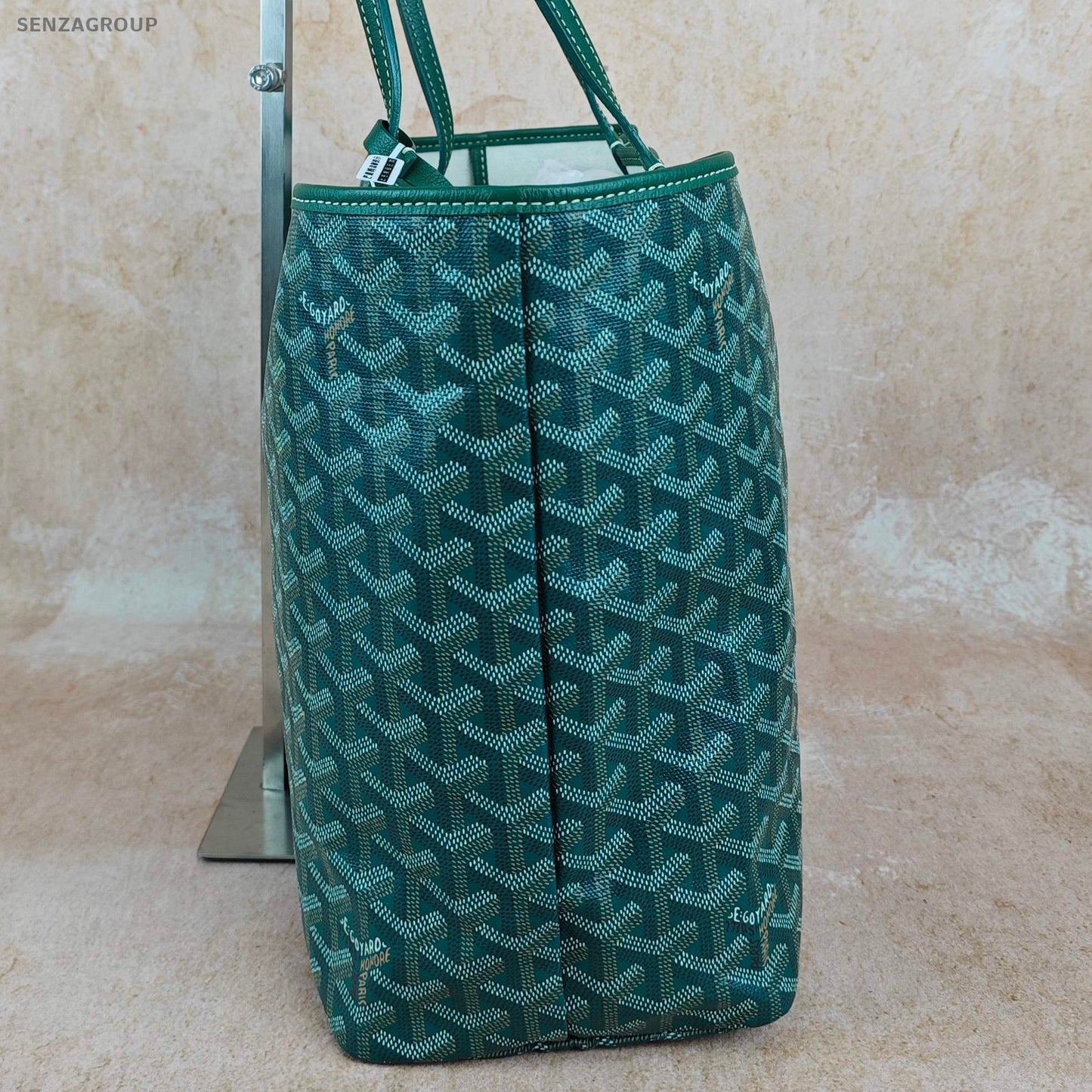 Goyard Green Silver Buckle Medium Tote Shoulder Bag Women Fashion