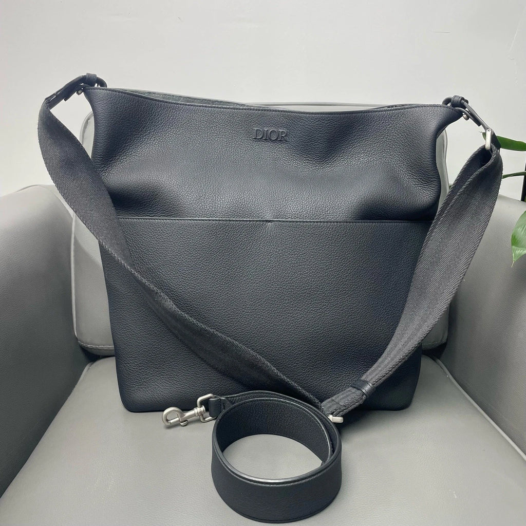 Dior Black Leather Shoulder Crossbody Bag For Women