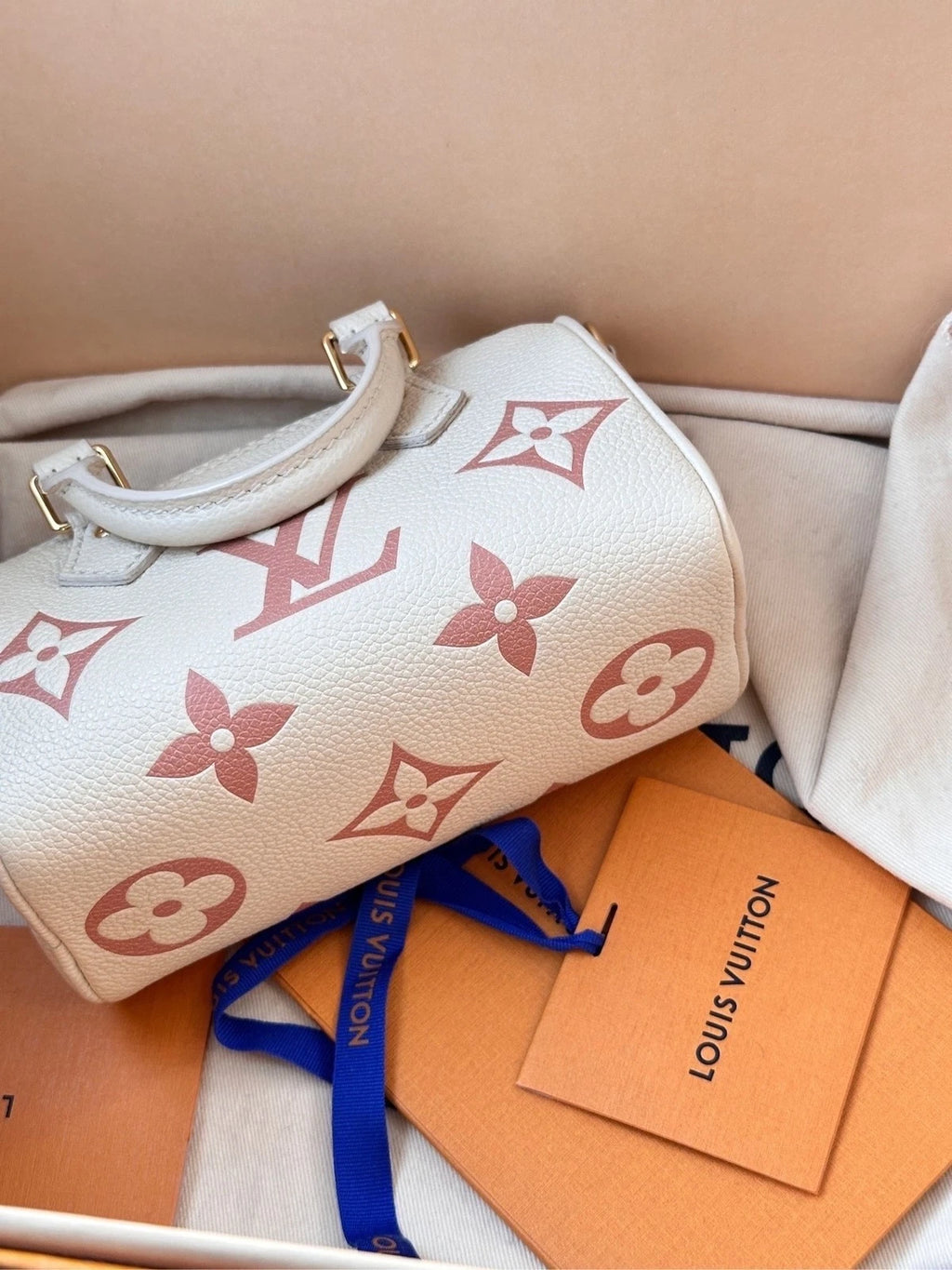Louis Vuitton Speedy Nano Strawberry Milk Top Handle Bag For Women