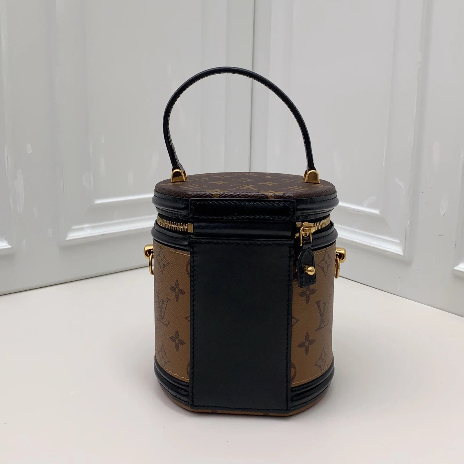 Louis Vuitton Cannes Monogram Top Handle Crossbody Bag Brown Women Classic