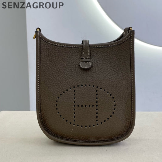 Hermès Evelyne 16 Mini Bag in Gris Etain with Gold Hardware