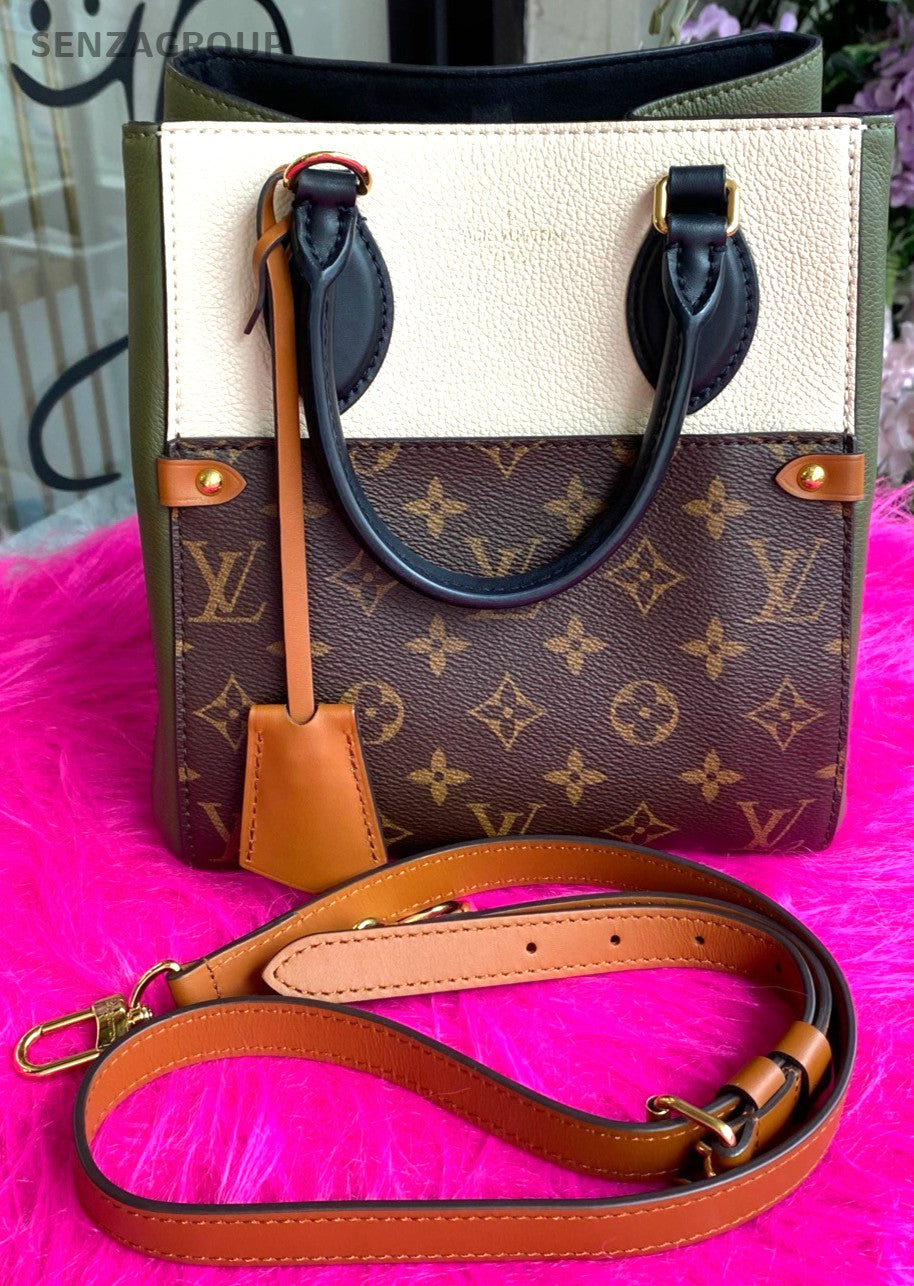 Louis Vuitton Fold tote Top Handle Mongram 2way Shoulder Handbag Women Brown