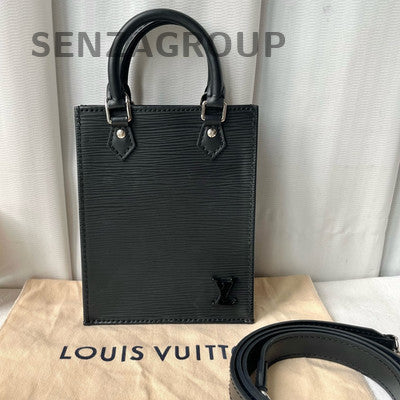 Louis Vuitton Black Epi Leather Tote Bag Shoulder Crossbody Classic Women