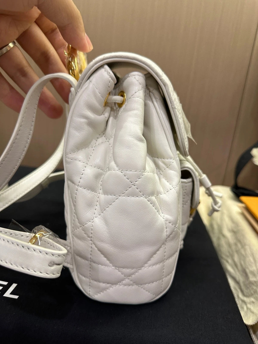 Dior Caro Small Calfskin Backpack For Women, Brand New Unused