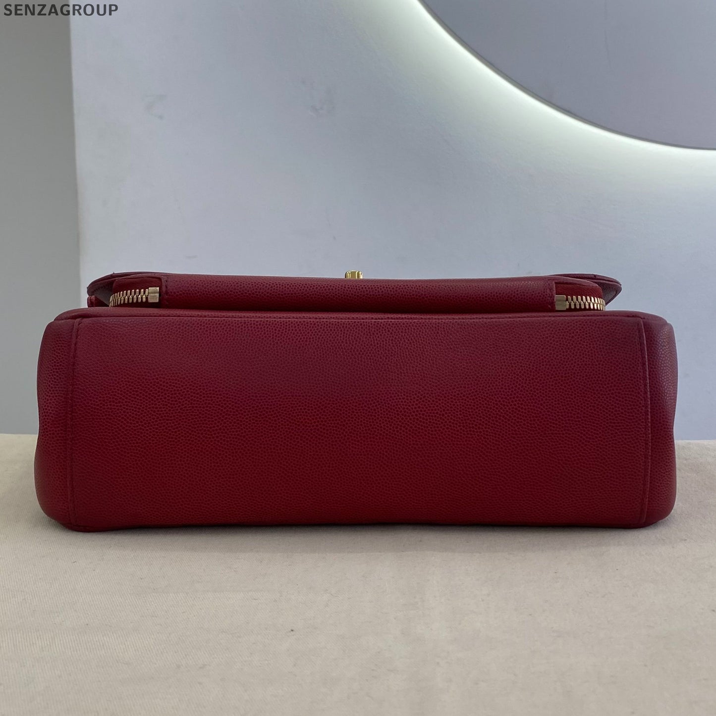 Bolso de hombro Chanel Affinity rojo dorado cadena mensajero clásico para mujer-