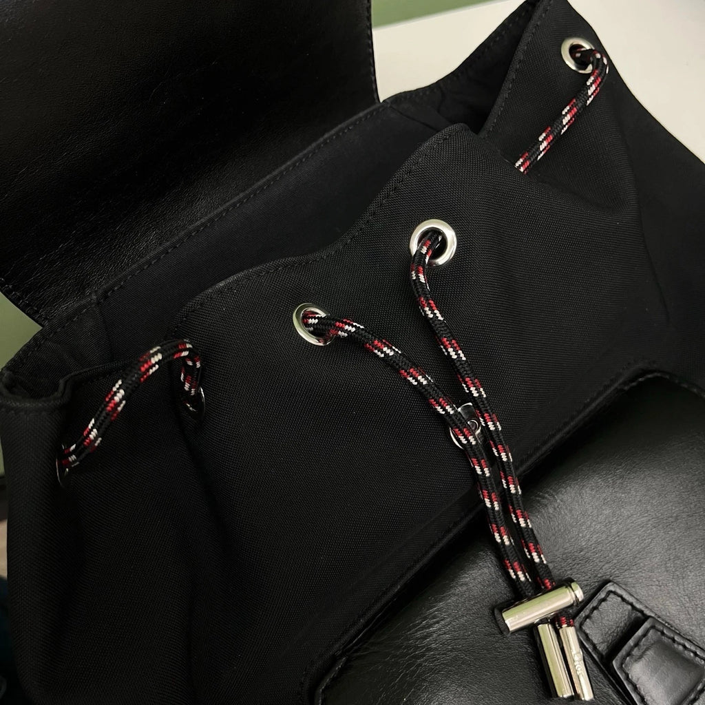 Christian Dior Color String Backpack Black Women