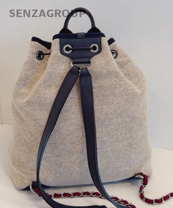 CHANEL Beach Series Bucket Backpack Drawstring Almost Brand NEW