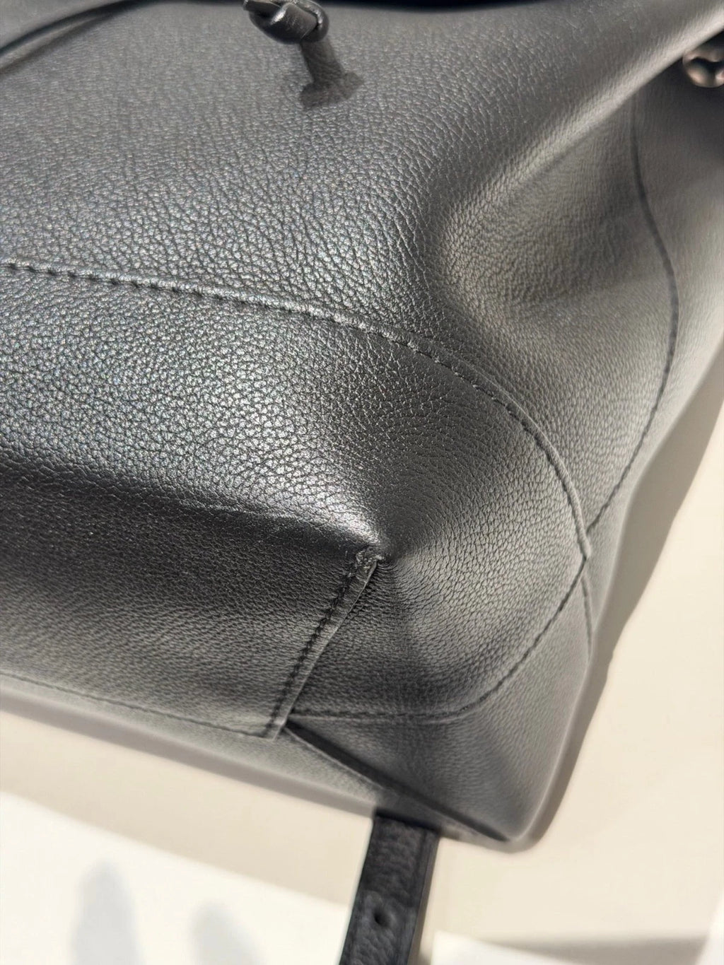 Louis Vuitton Lock Me Backpack Black Silver Used Women Classic