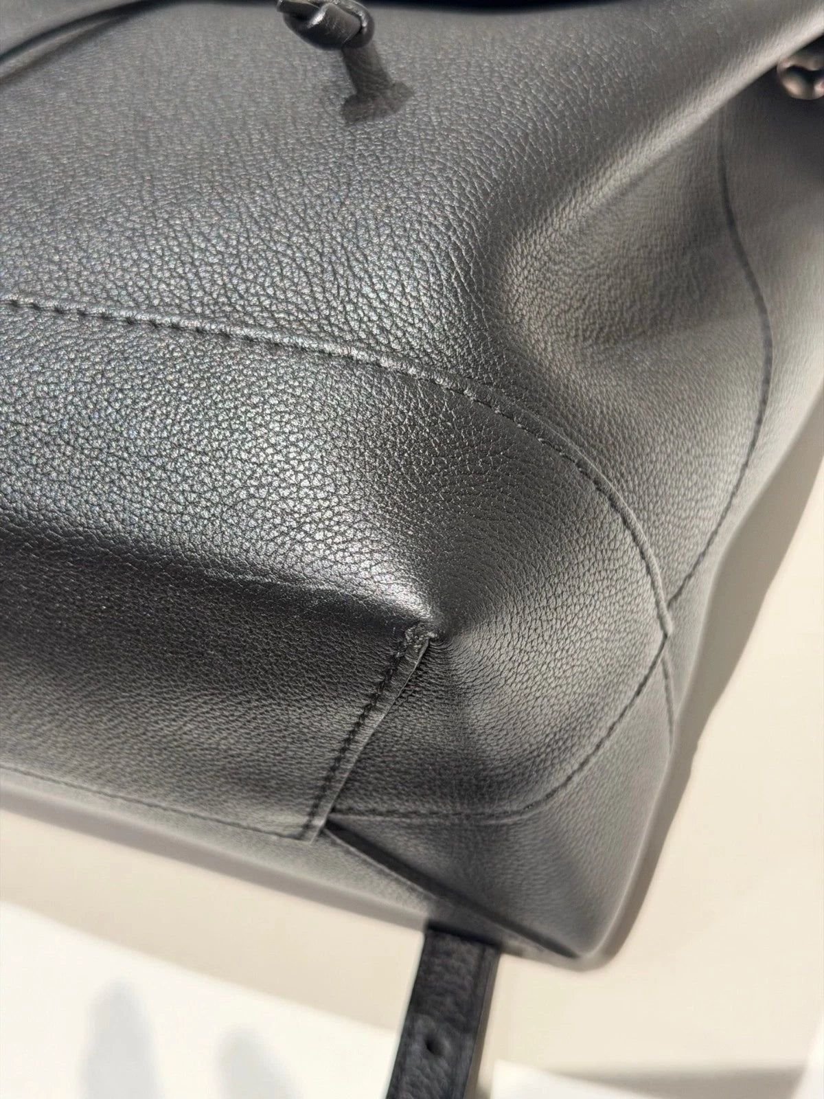 Louis Vuitton Lock Me Backpack Black Silver Used Women Classic