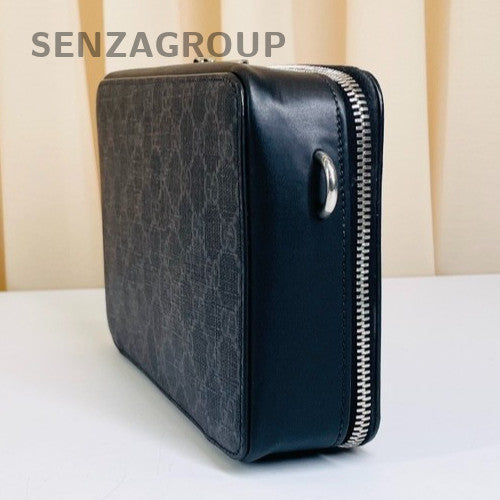 GUCCI Monogram Logo Camera bag Black Gray Shoulder Handbag