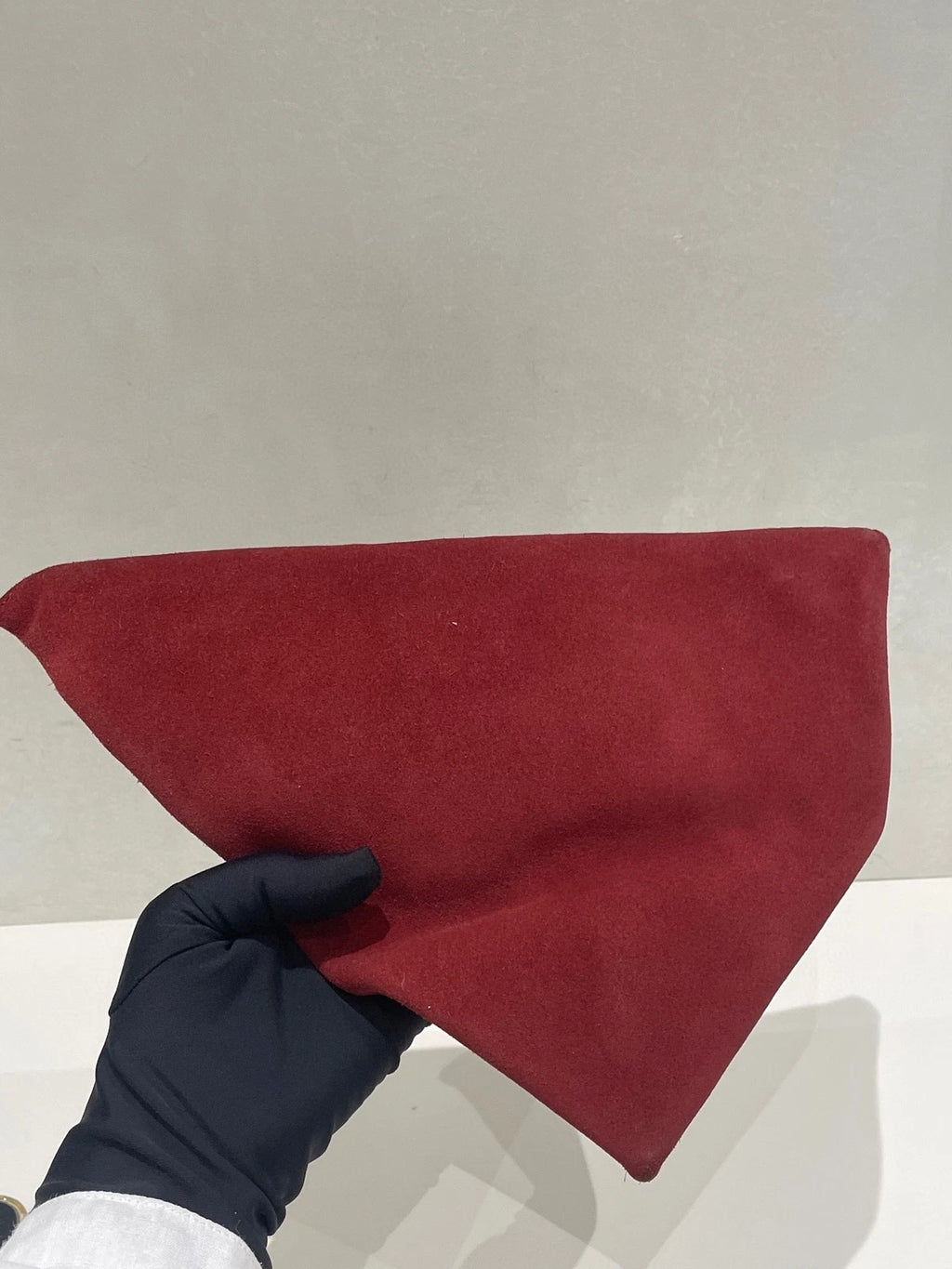 Loewe Leather Red Brown Bow Triangle Clutch For Women