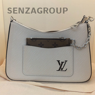 Louis Vuitton Marelle Epi Leather Chain Shoulder Bag Silver