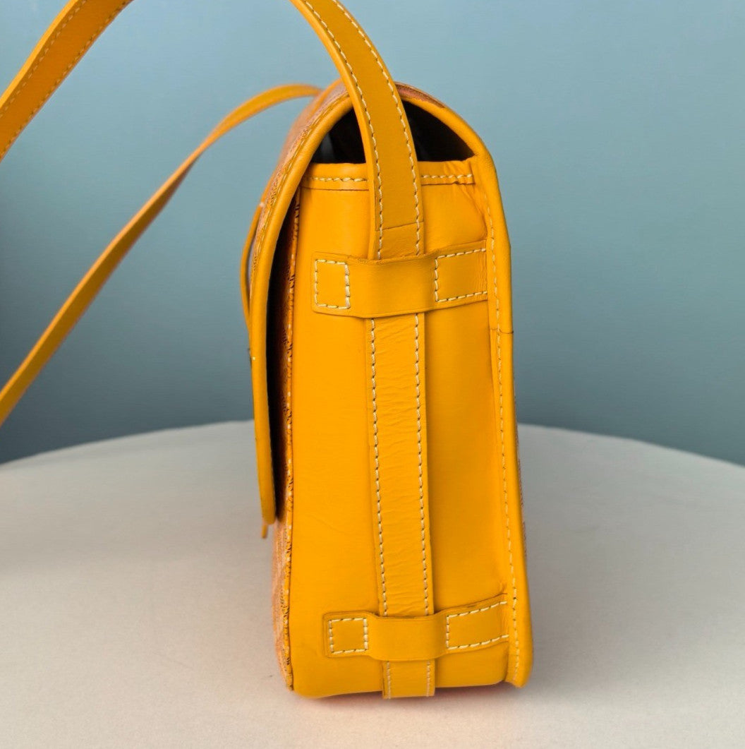 Goyard Belvedere Messenger GM Crossbody Yellow Used Women Classic Fashion