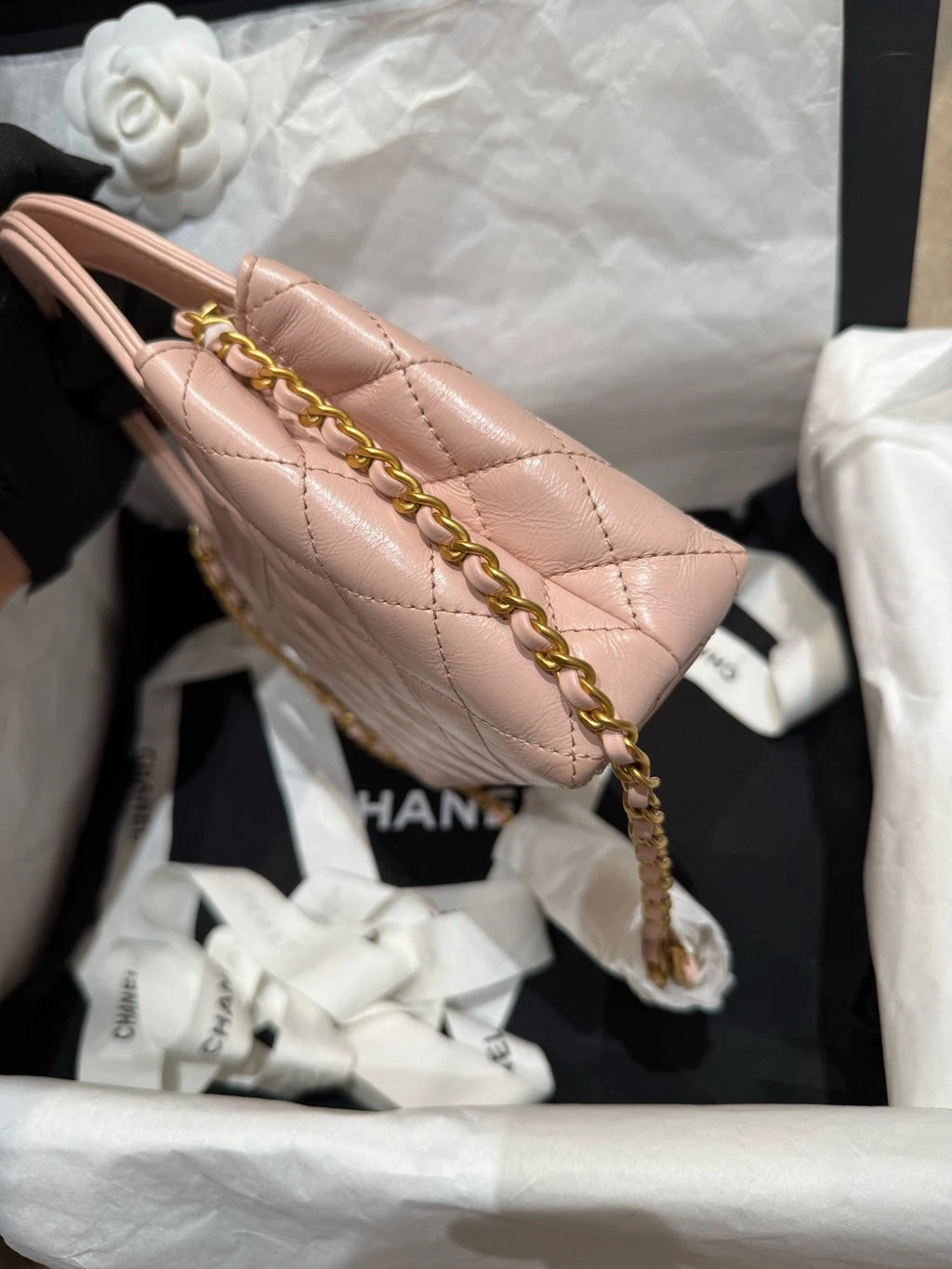Chanel Kelly Large Sakura Pink Top Handle Bag For Women