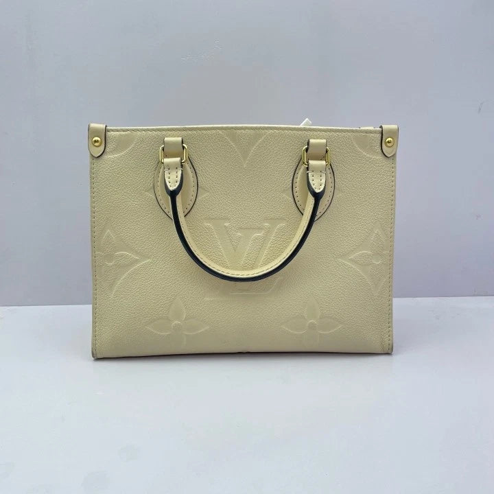 Louis Vuitton OnTheGo Small Ivory Tote Bag For Women