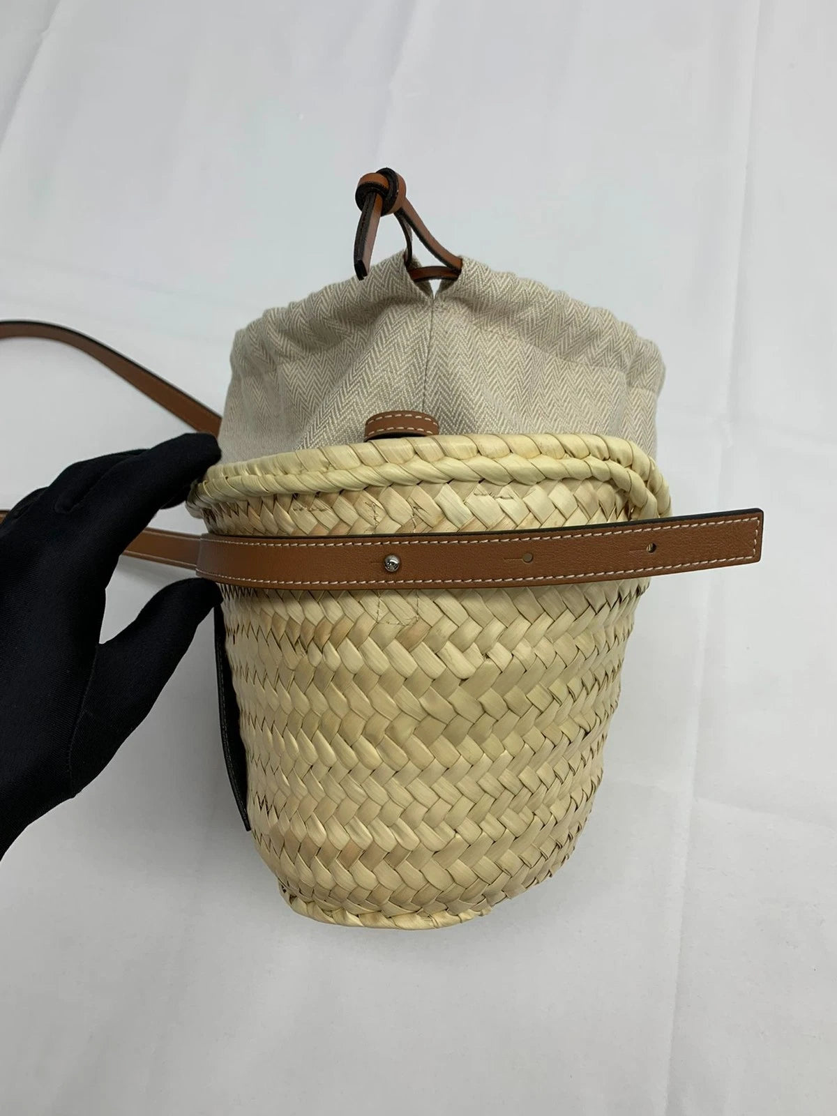 Loewe Calfskin Drawstring Bucket Shoulder Bag For Women