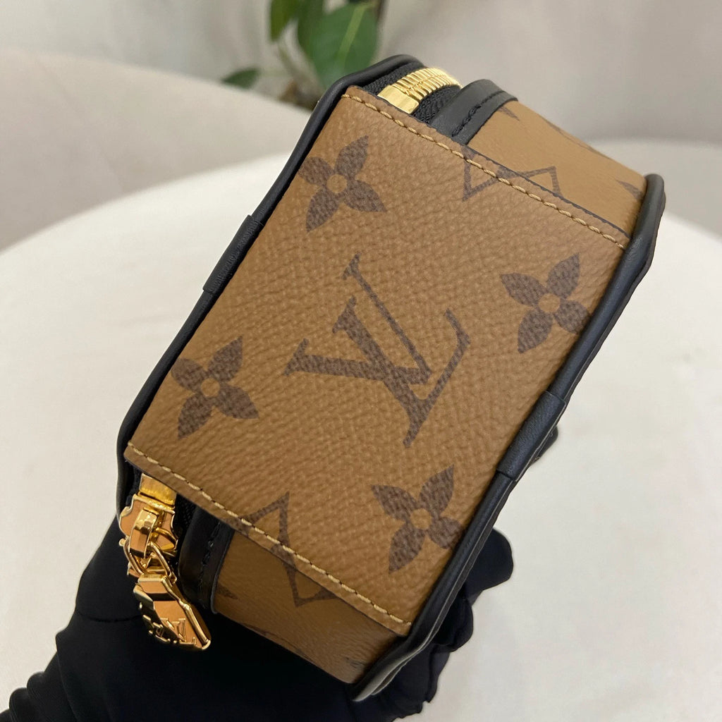 Louis Vuitton Boite Chapeau Mini Crossbody Brown Gold Women Classic