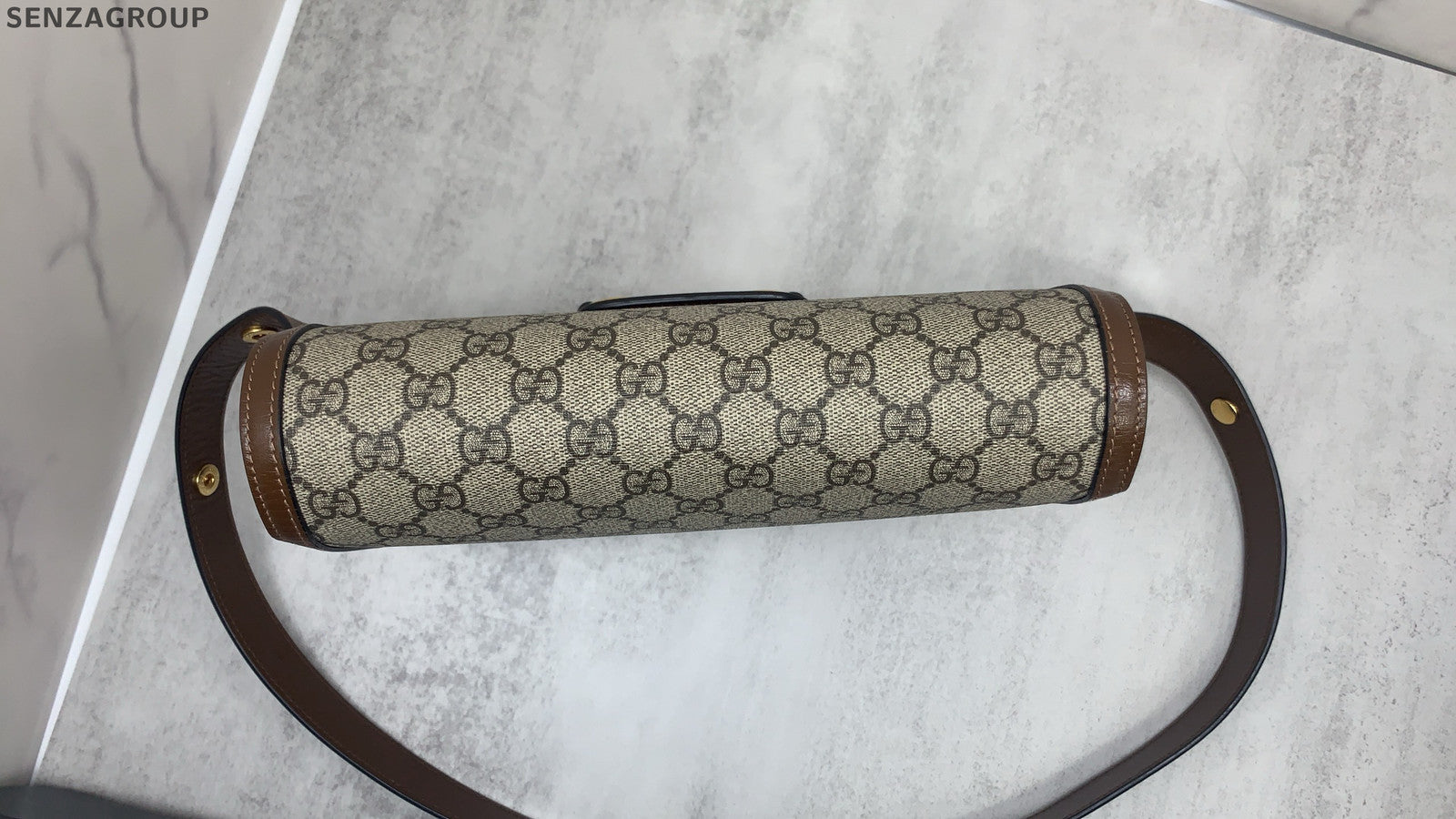 Gucci Horsebit 1955 Large GG Monogram Shoulder Bag - Classic Women's Saddle