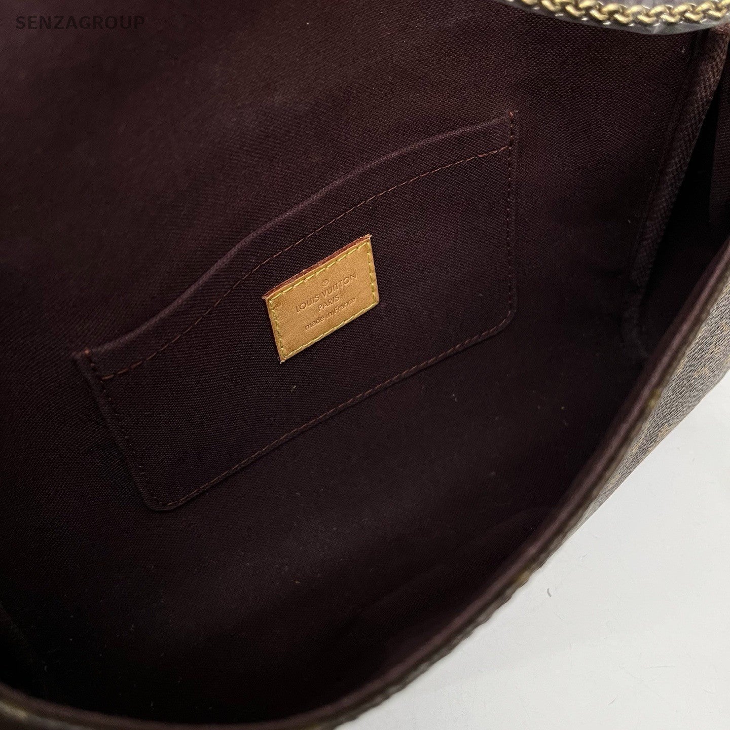 Louis Vuitton Favorite MM Monogram Chain Shoulder Bag Crossbody Brown Gold Women