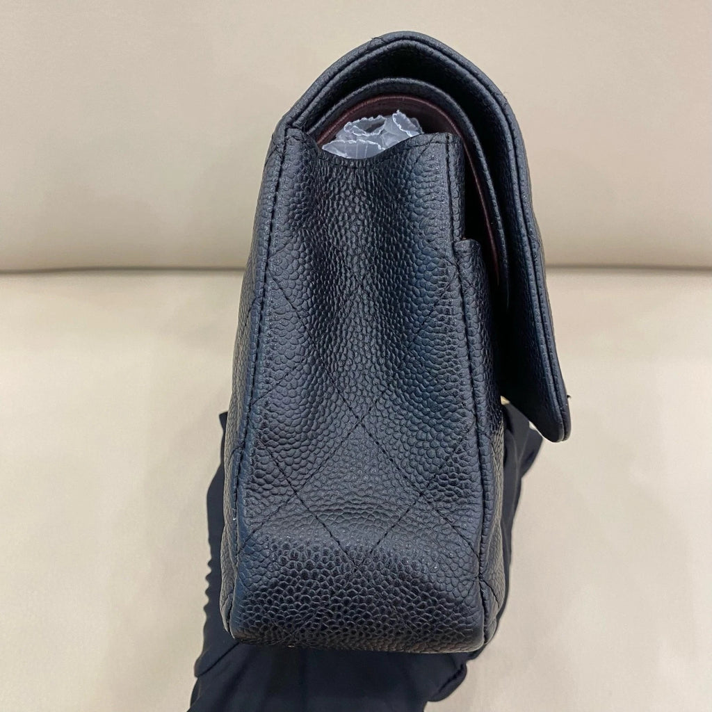 CHANEL CF Medium Black Leather Shoulder Bag For Women