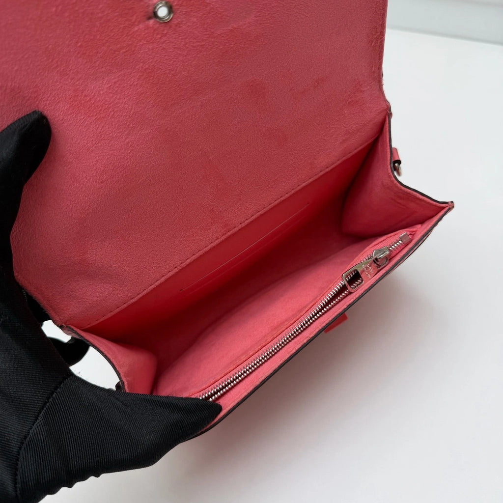 Louis Vuitton Pivoine Epi Woc Calfskin Shoulder Bag Red Silver Hardware