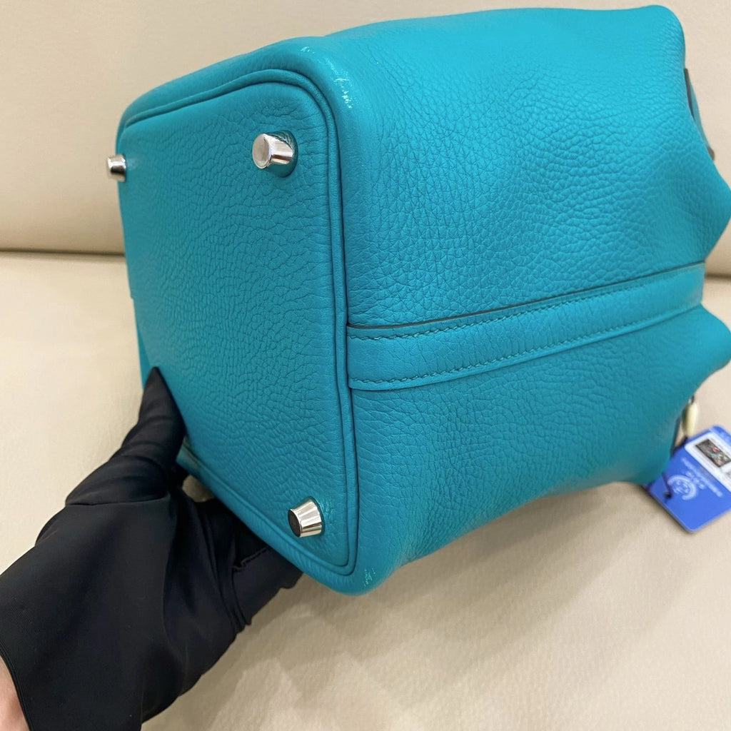 Hermes Picotin18 Green Leather Bucket Bag For Women