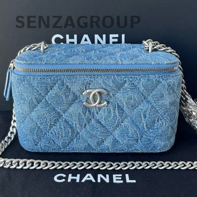 Chanel Denim Long Box Chain Shoulder Crossbody Bag - Classic Women's Fashion