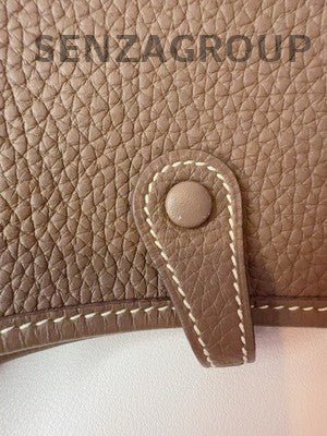 Hermes Evelyne Mini Bag Grey Silver Hardware Women Shoulder Crossbody