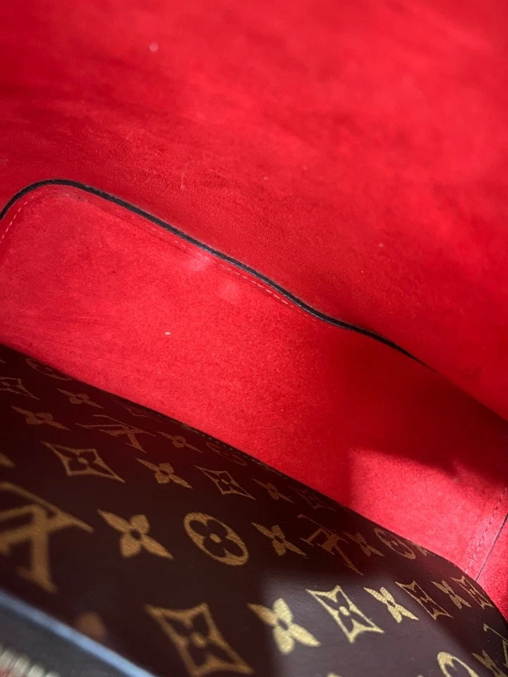 Louis Vuitton Canvas Red Bucket Bag For Women