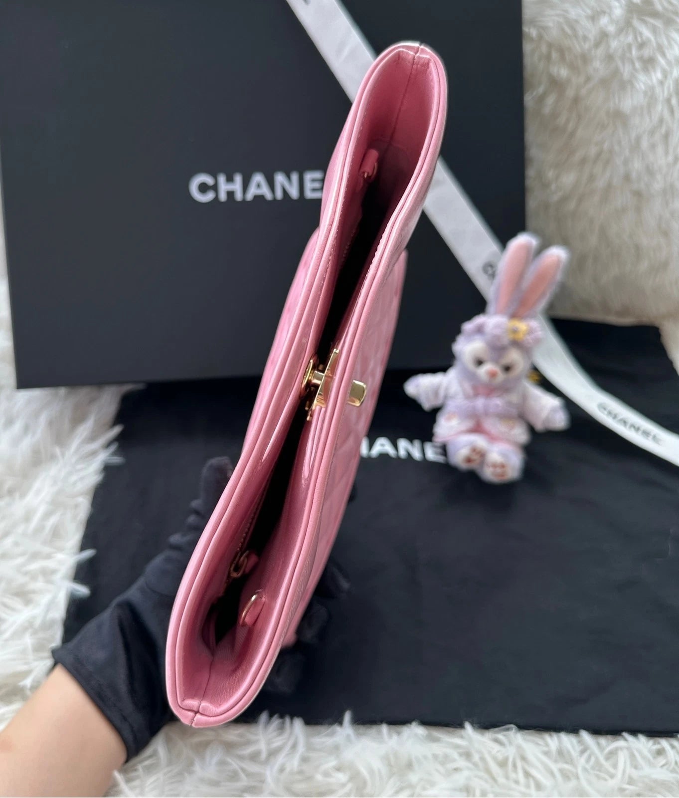 CHANEL 31Bag Mini Sakura Pink Detachable Chain Handbag Crossbody Women