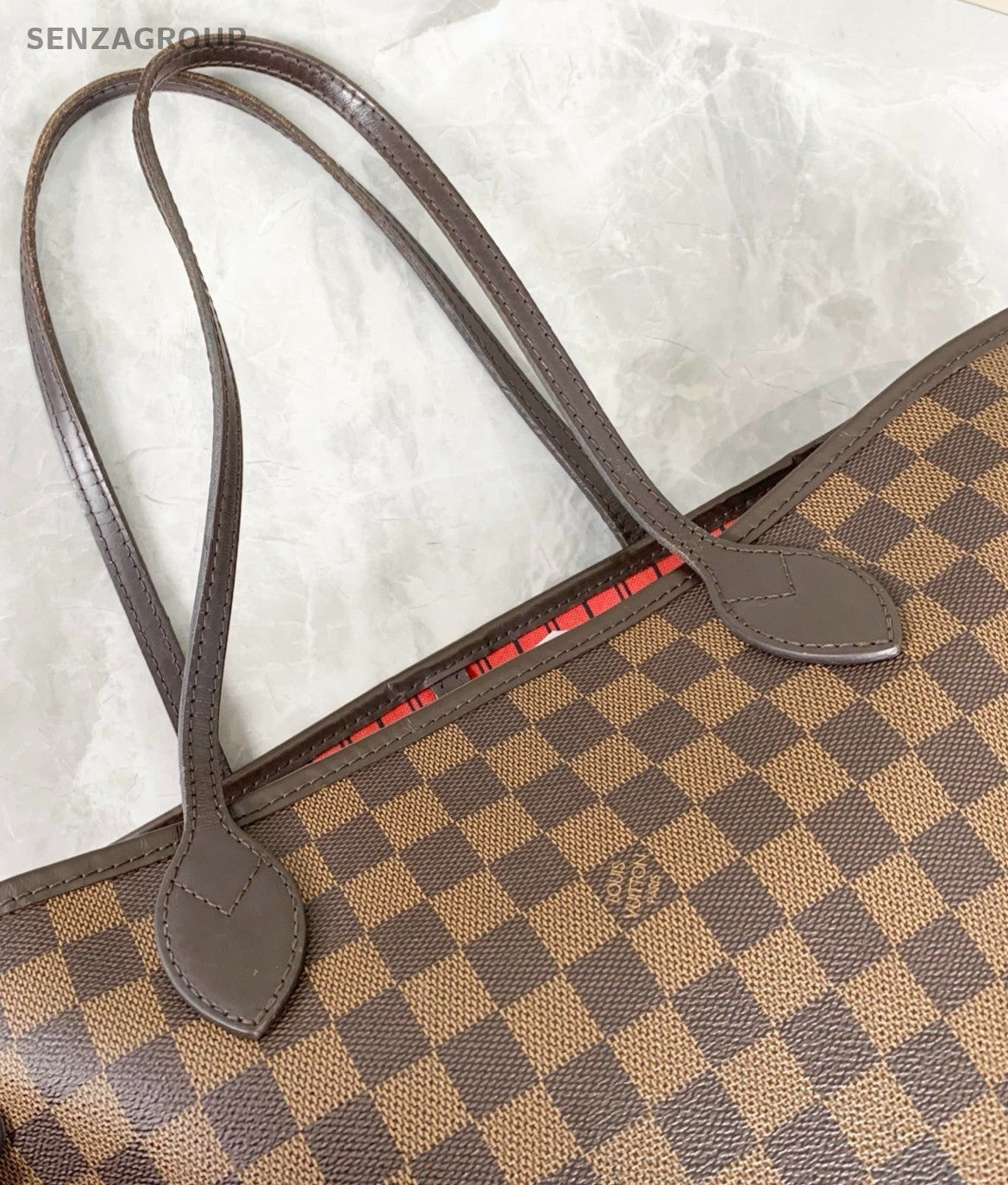 Louis Vuitton Damier Ebene Neverfull MM tote Shoulder bag Brown