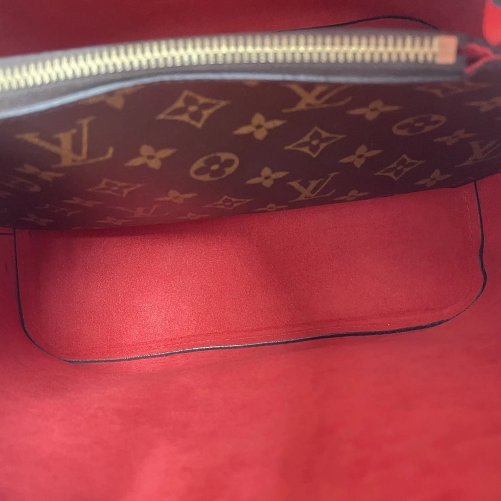 Louis Vuitton NeoNoe Monogram Canvas Medium Red Bucket Bag For Women