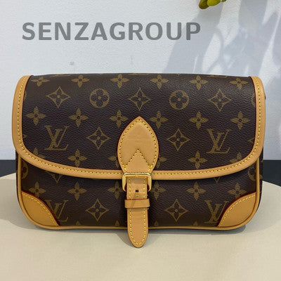 Louis Vuitton Diane Monogram Shoulder Crossbody Bag Brown Gold Hardware