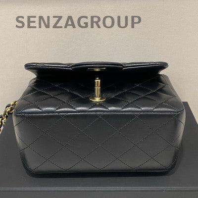 Chanel Classic Flap Black Gold Chain Shoulder Crossbody Bag