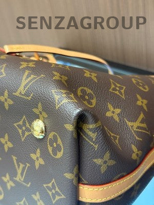 Louis Vuitton Carryall PM Monogram Shoulder Bag Brown Gold Classic Women