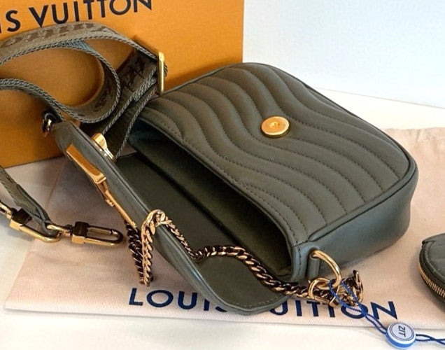 Louis Vuitton New Wave Olive green Calfskin Shoulder bag Almost Brand NEW Women