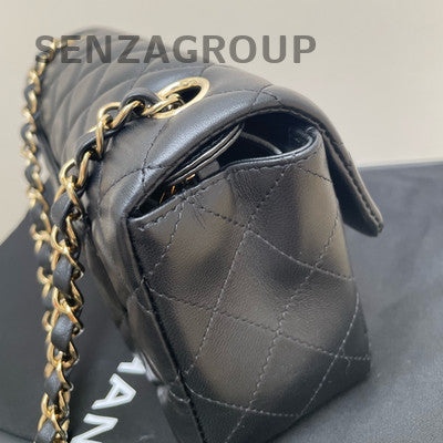 Chanel Classic Flap Mini Black Gold Chain Shoulder Crossbody Bag