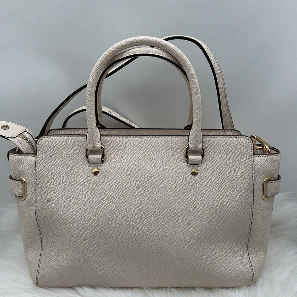 Coach Blare Women White Leather Rivet Patchwork Shoulder Handbag Crossbody Bag